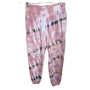 {NWT} Young Fabulous & Broke Tie-Dye Joggers Small Pink